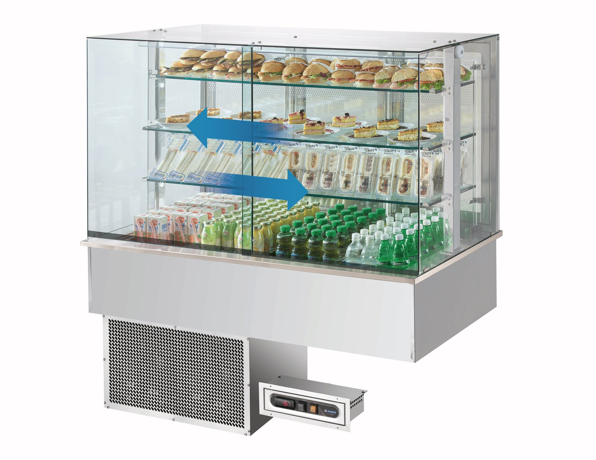 Büfett-Element Bain-Marie Wanne 1494 mm GN 4/1 Vollverkleidung RAL/Edelstahl