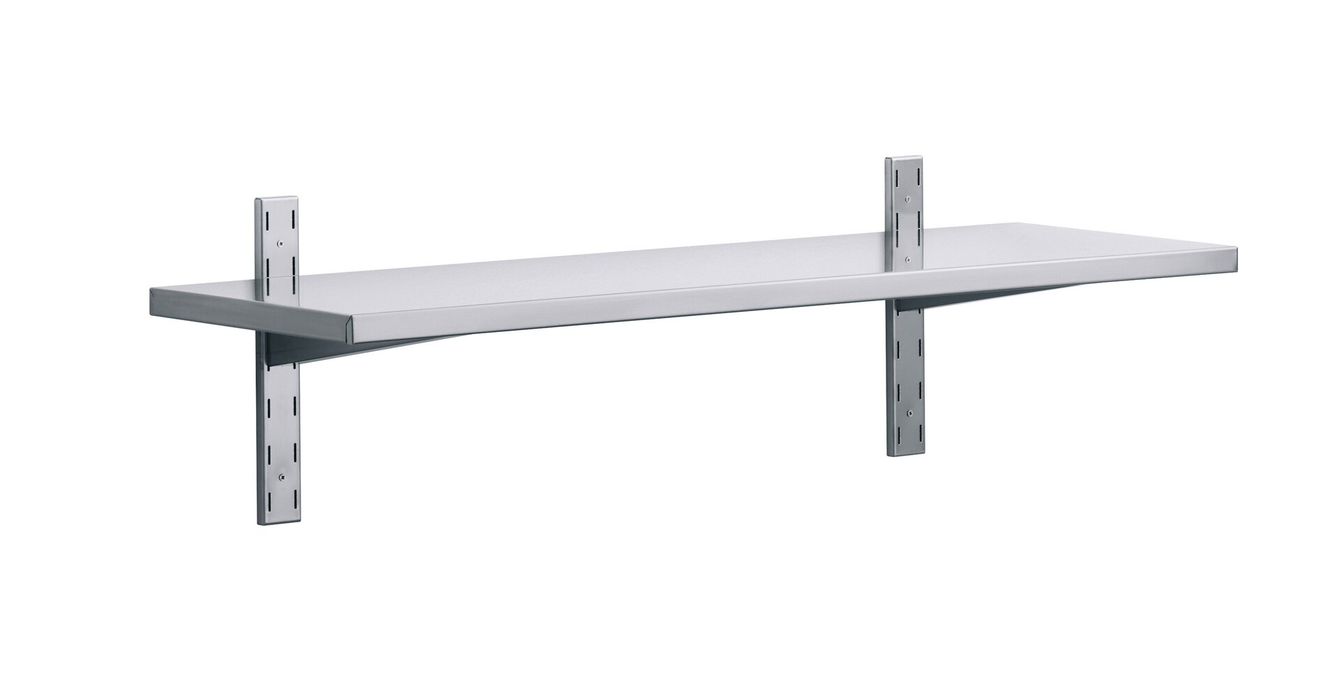 1 Wandbord mit Wandkonsolen 20 mm Aufkantung 2000 x 400 x 350 mm