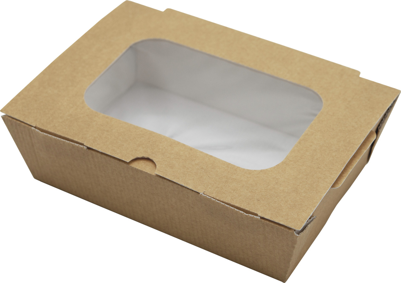 FoodBox mit Sichtfenster Größe L 185 x 125 x 60 mm / VE 110 Stück