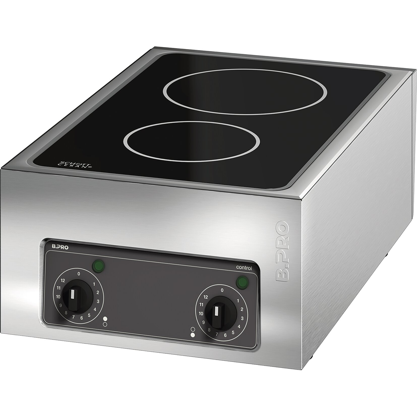 Ceran-Kochfeld 2 Heizzonen / Feld 564 x 339 mm / Auftischgerät