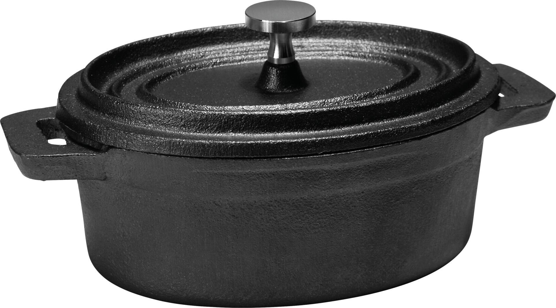 Gusseiserne Servierartikel oval, 12x9cm