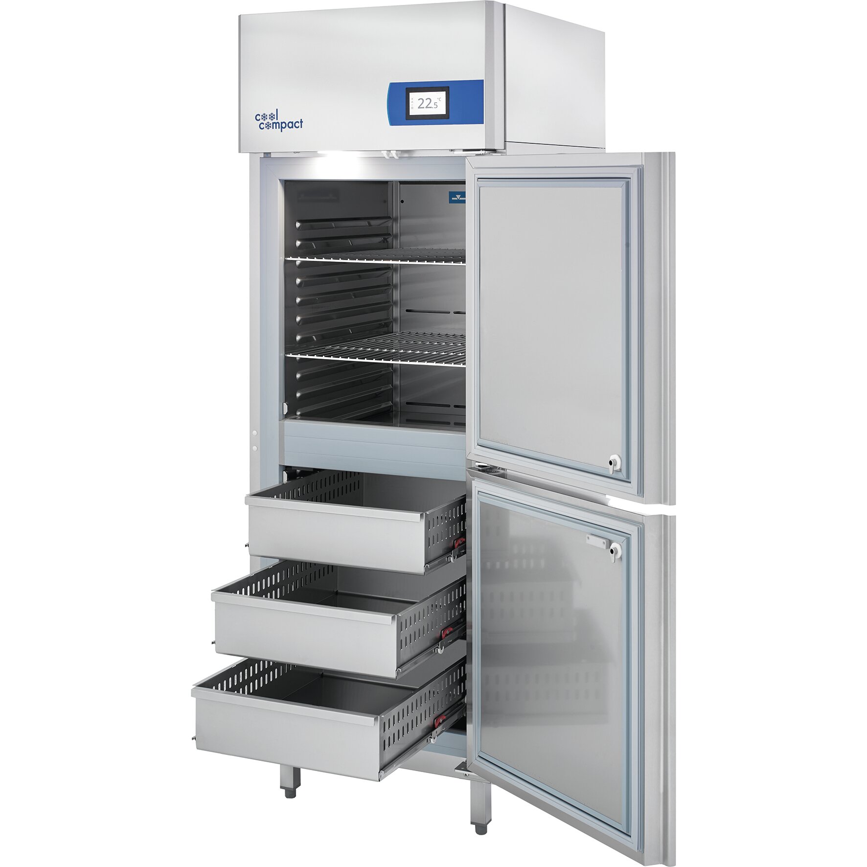 Umluft-Kühlschrank 20 x GN 2/1 / 3 Züge / BR570 / Magnos / steckerfer. / 2-türig