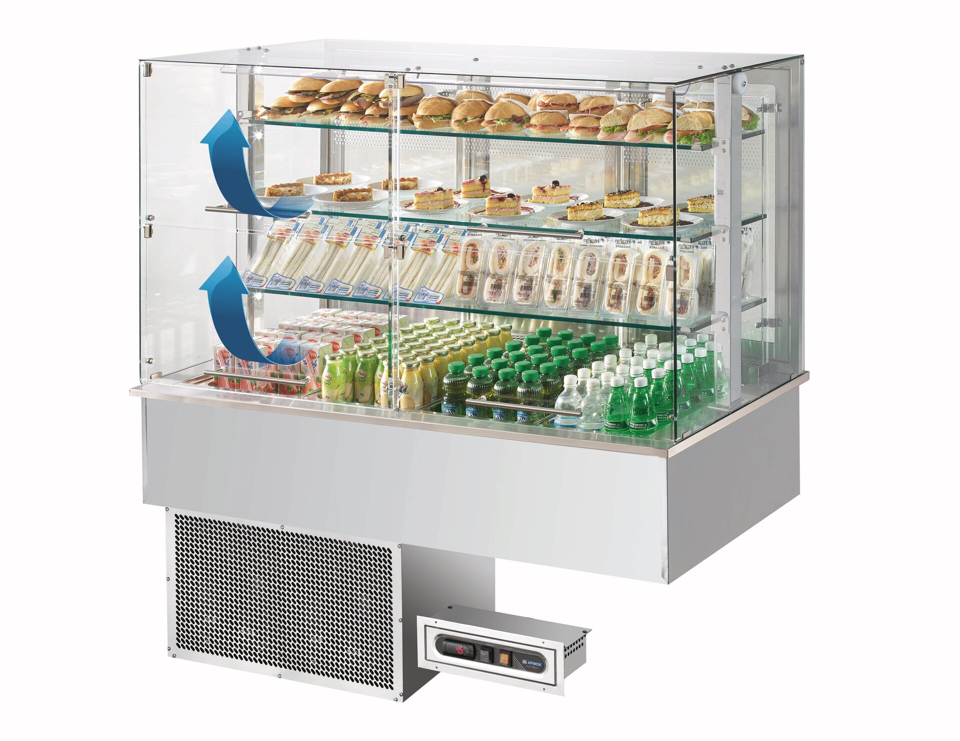 Büfett-Element Bain-Marie Wanne 1169 mm GN 3/1 Vollverkleidung RAL/Edelstahl