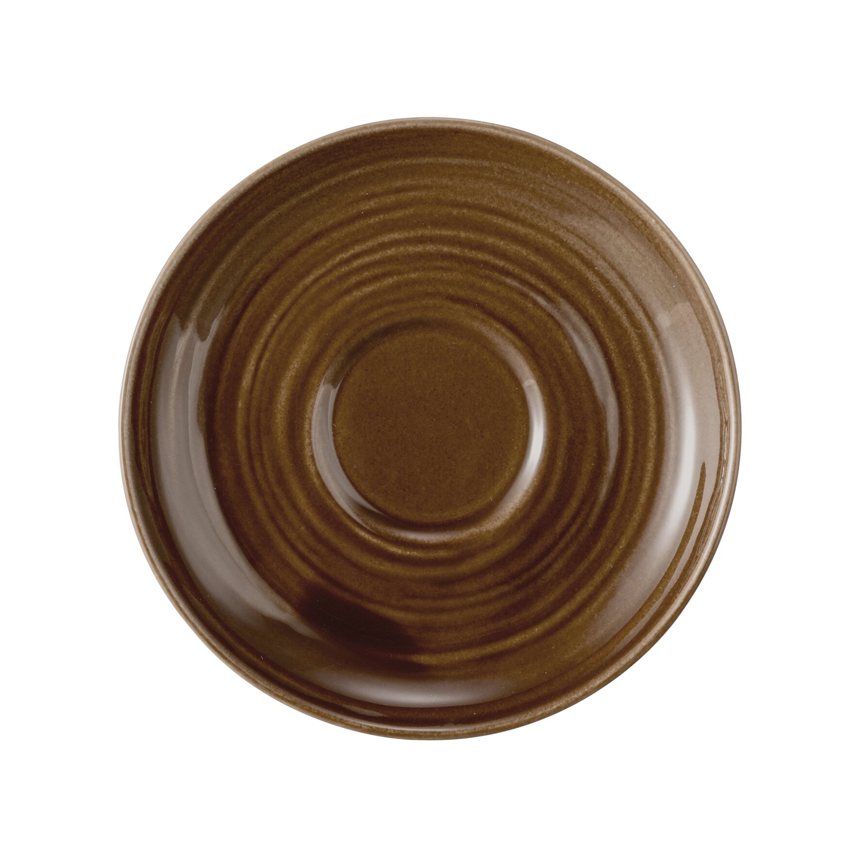 Terra, Teeuntertasse mit Relief ø 133 mm  erdbraun