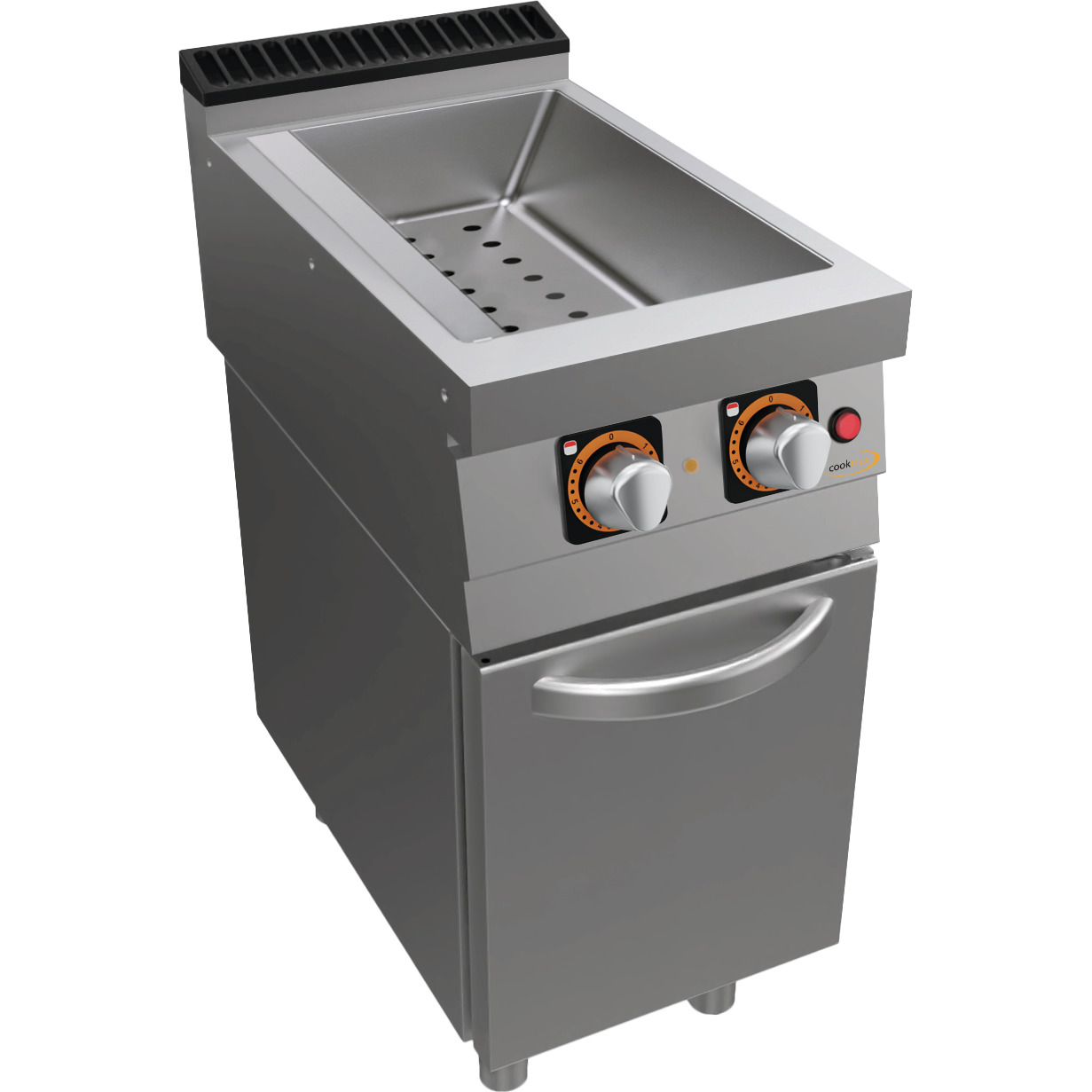 Elektro-Bain-Marie, 1 x GN 1/3 + 1 x GN 1/1, mit Unterbau mit Tür