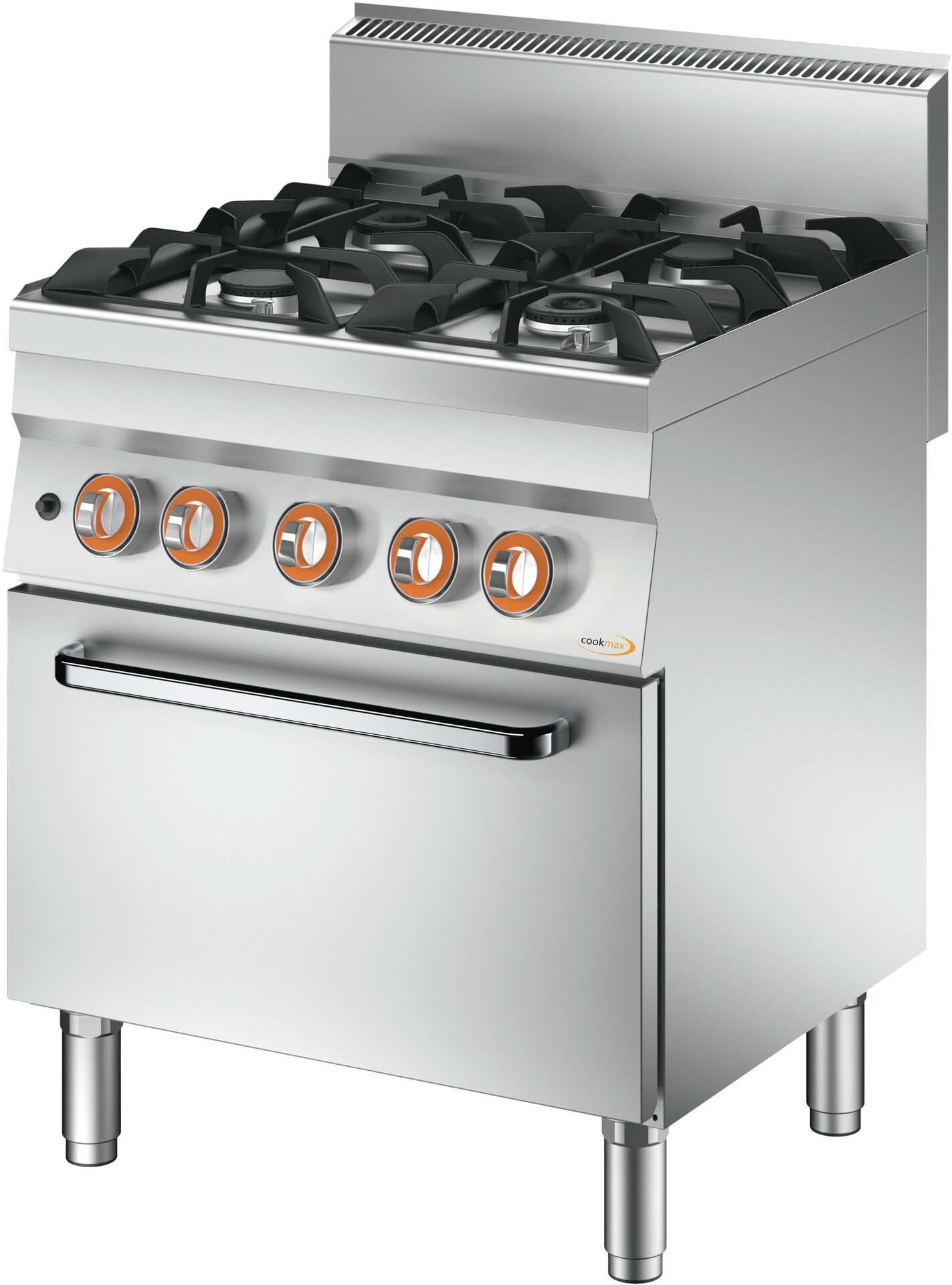 Gas-Herd, 4 Brenner, mit Elektro-Umluftbackofen