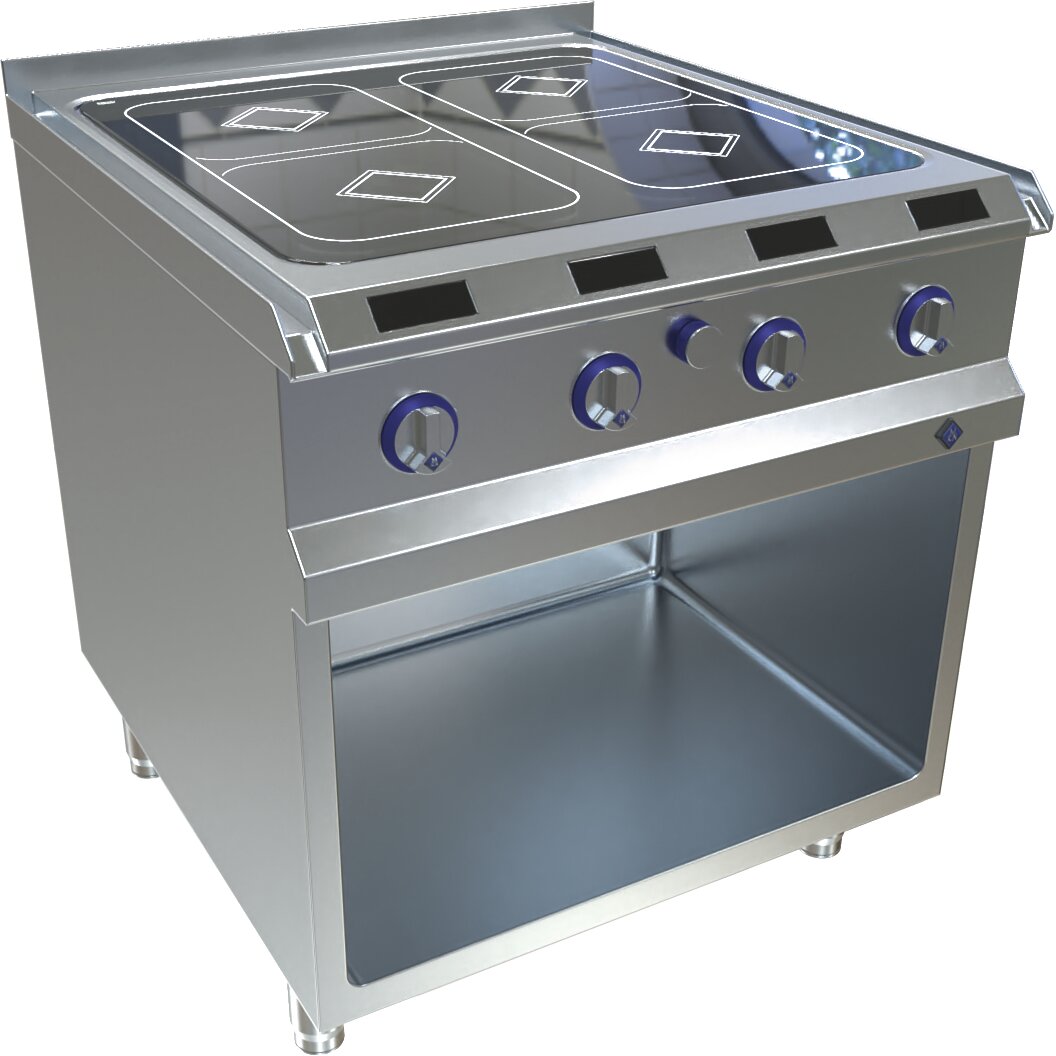 Induktionsherd 4 Heizzonen 4 x 5,00 kW / Feld 694 x 684 mm