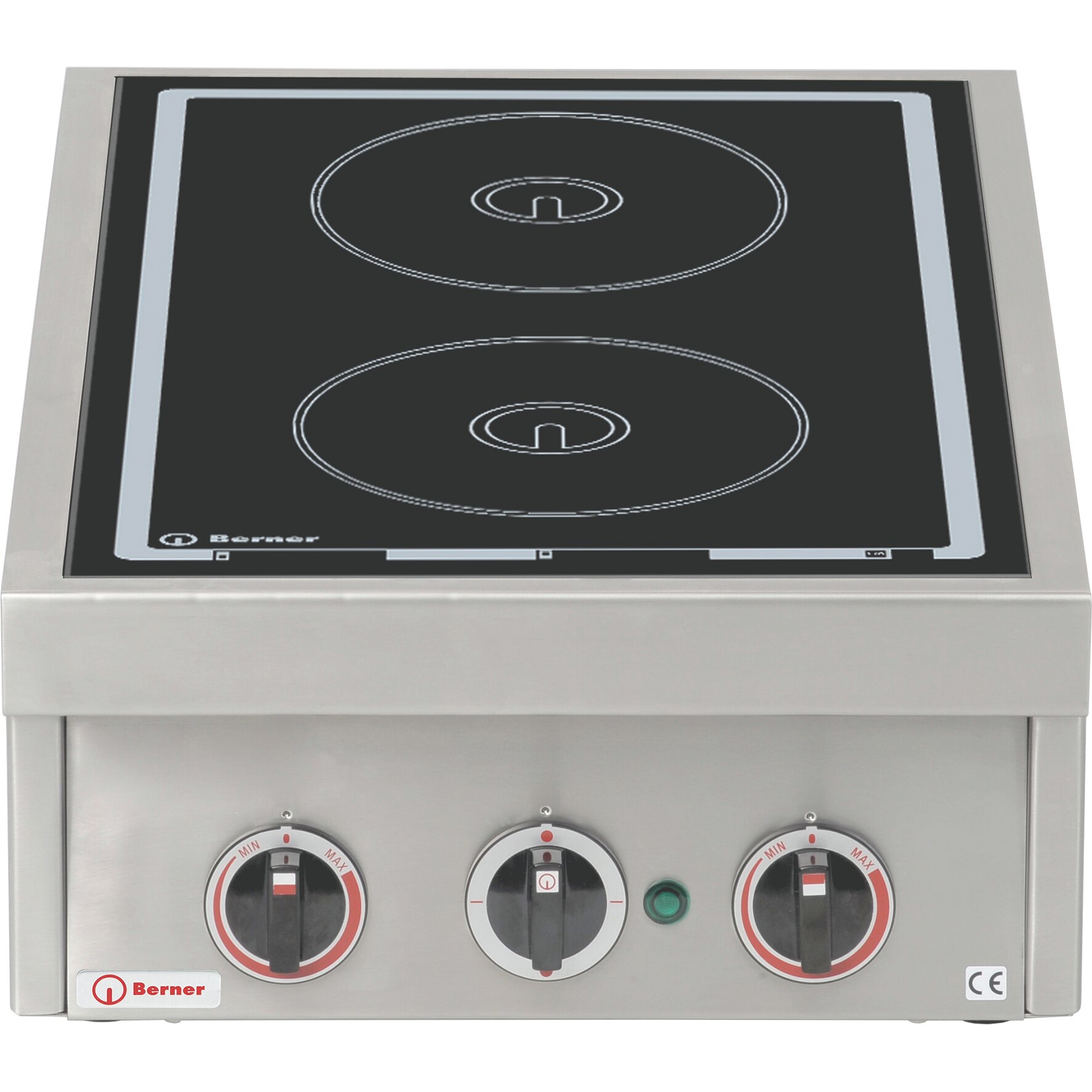 Induktionskochfeld 2 Heizzonen / Feld 350 x 560 mm / 3,50 kW