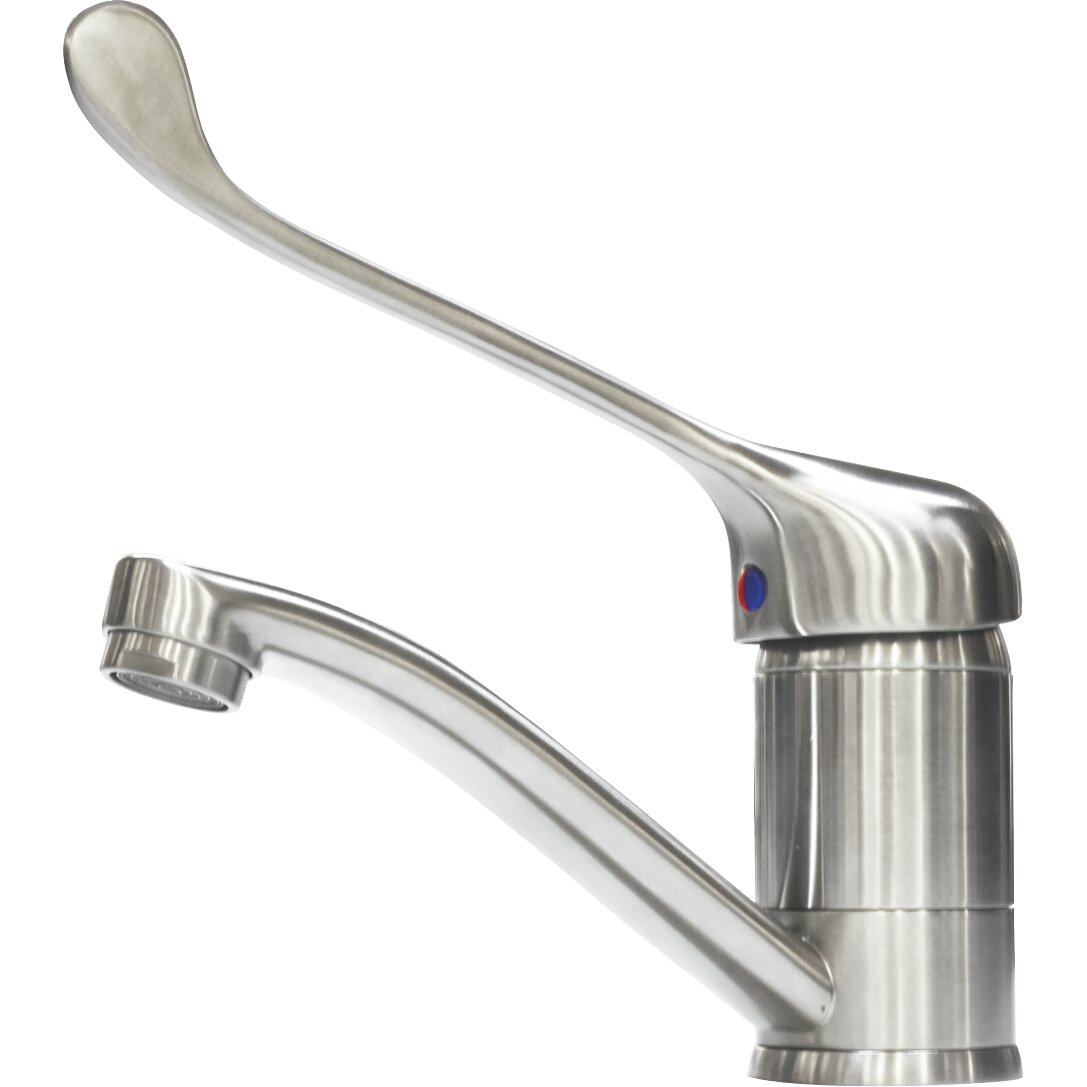 Einhebel-Einlochb. 1/2"/ kurzer Auslauf/ langer Hebel/Ausl.140 mm/Höhe 60 mm