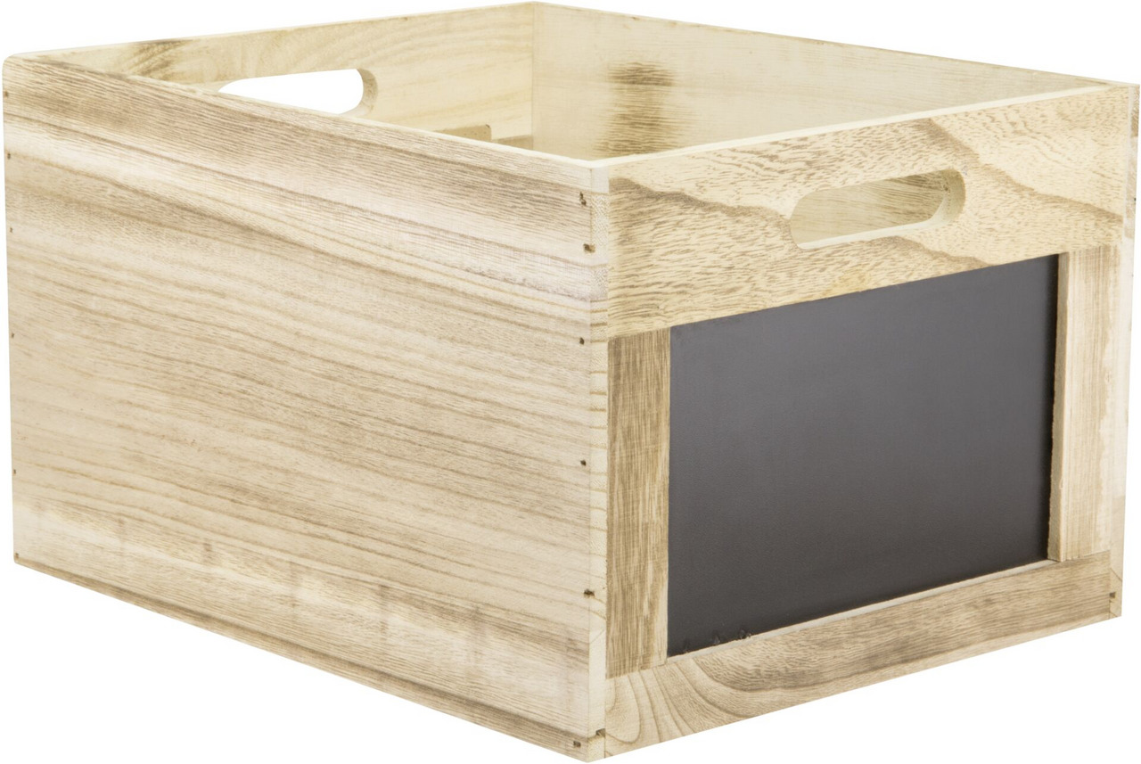 Holzbox mit Kreidetafel