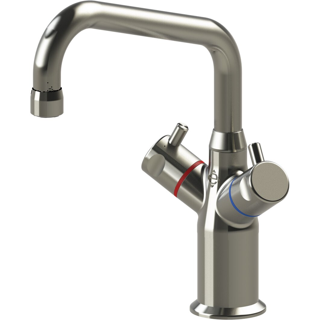 Einloch-Zweigriff-Mischbatterie 1/2" mit HU-Auslauf/Ausladung 200 mm