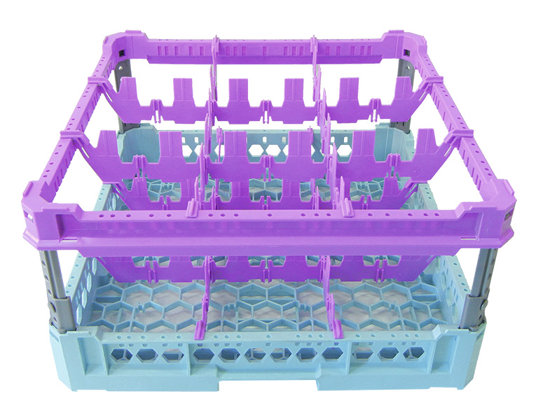 Gläserkorb 9 Fächer 146 x 146 mm Glashöhe max. 240 mm / 500 x 500 mm