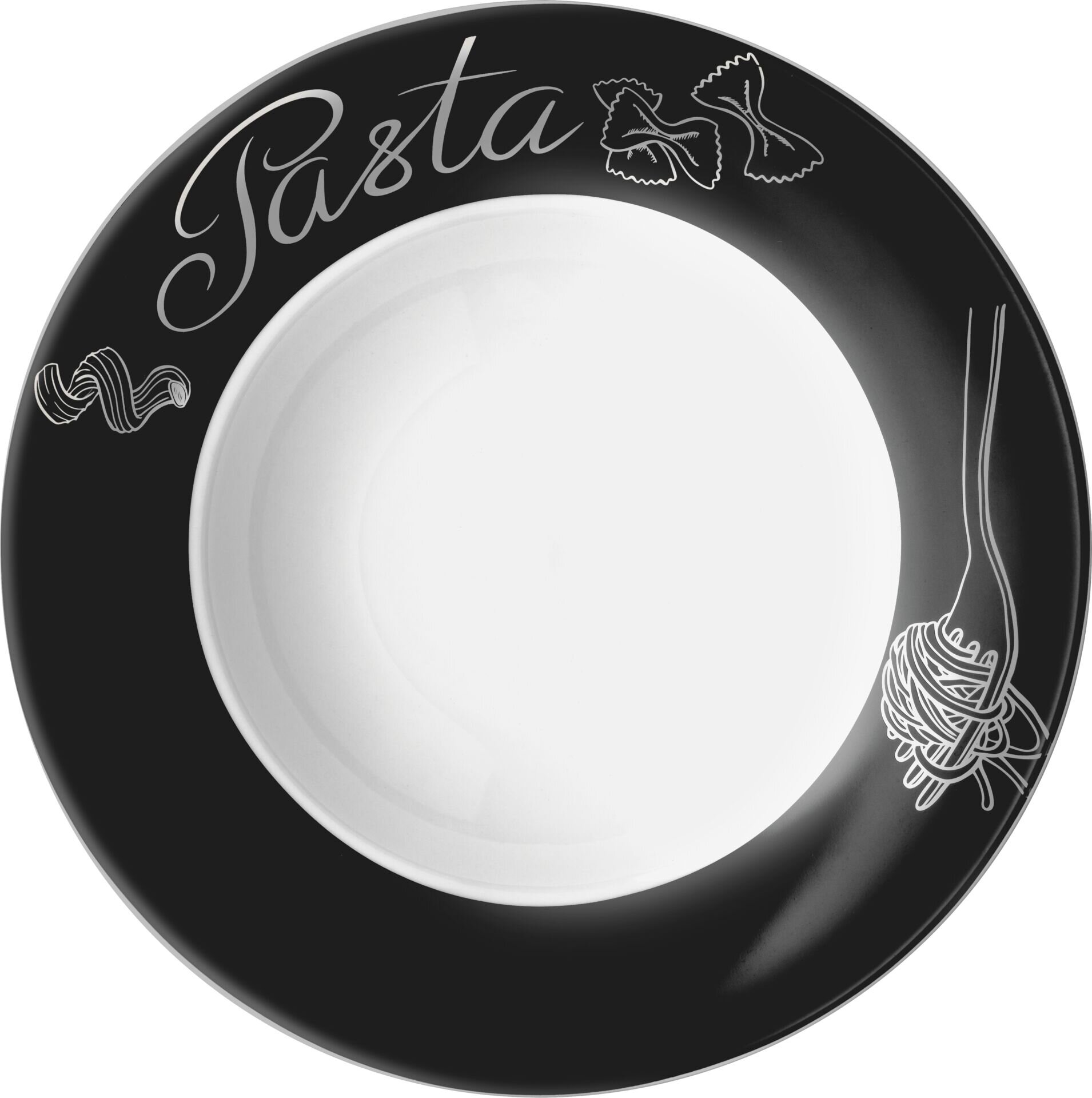 Pastateller "Black-Silver" Ø 27 cm, rund