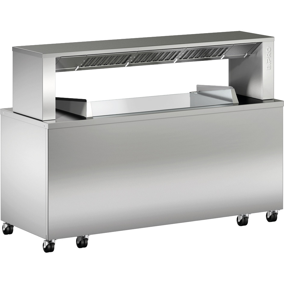 Frontcooking-Station BC FS 3.1 / für 3 Auftischgeräte / 1949 x 756 x 1362 mm