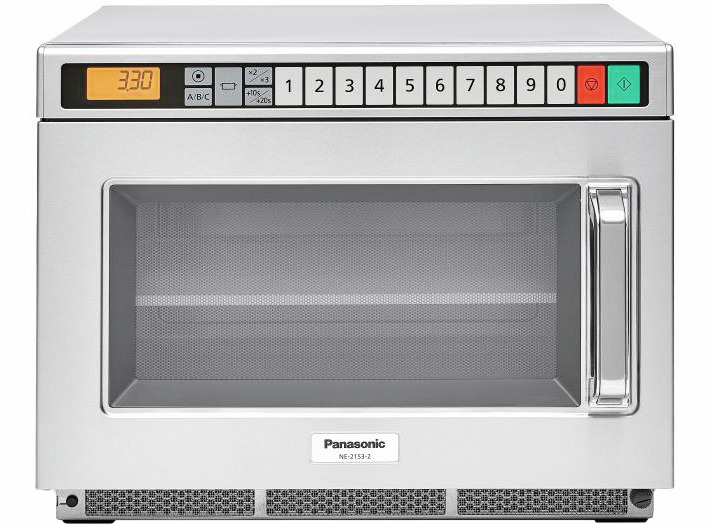 Panasonic-Mikrowelle NE-2153-2 2100 W 18 l mit Zwischenplatte mit Tastenfeld