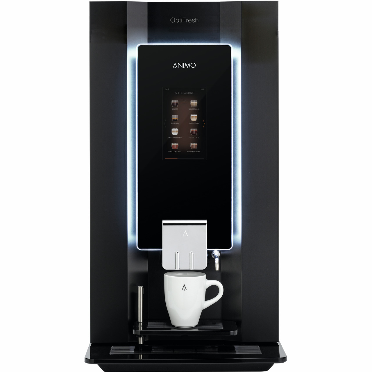 Kaffeevollautomat 1 x 5,10 l + 2 x 2,30 l / OptiFresh 3 Touch / schwarz