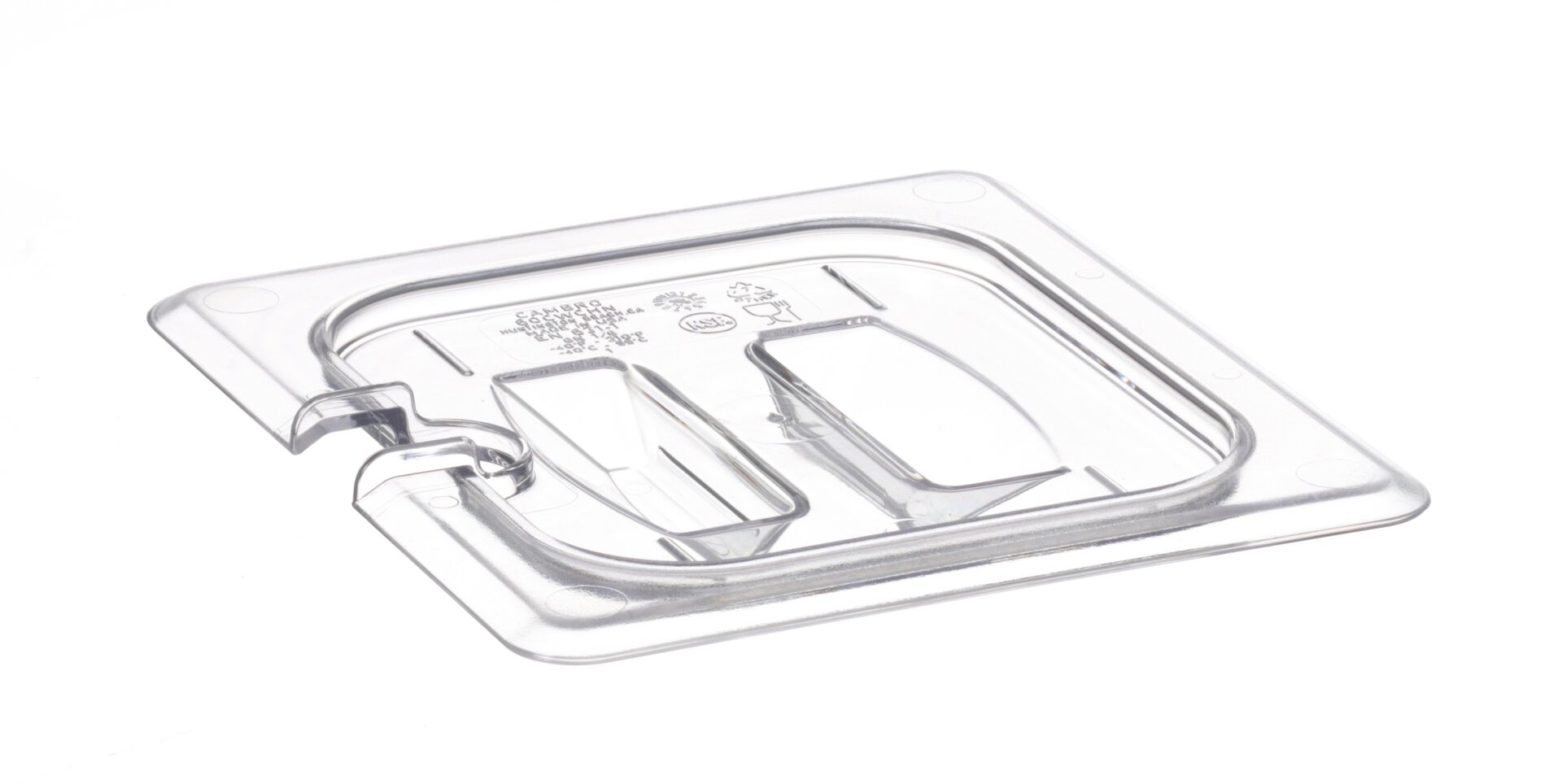 GN-Deckel, GN 1/6, 176 x 162 mm, mit Griff, Polycarbonat transparent