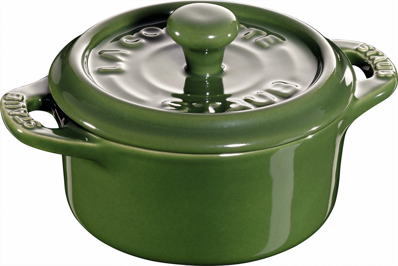 Mini Cocotte ø 100 mm / 0,20 l Keramik Basilikum-grün