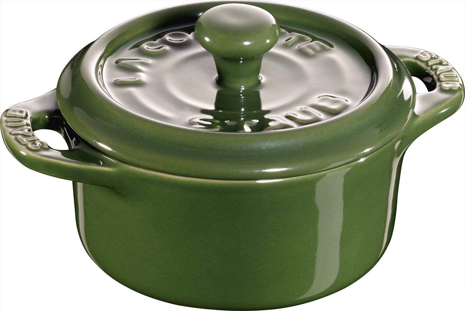 Mini Cocotte ø 100 mm / 0,20 l Keramik Basilikum-grün
