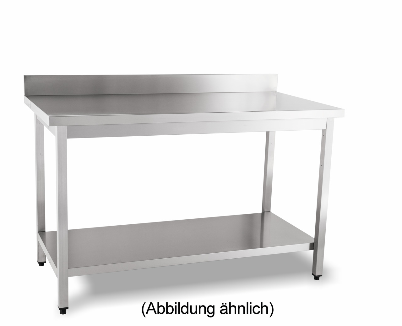 Arbeitstisch fertig montiert mit Boden 100 mm Aufkantung 2000 x 700 x 850 mm