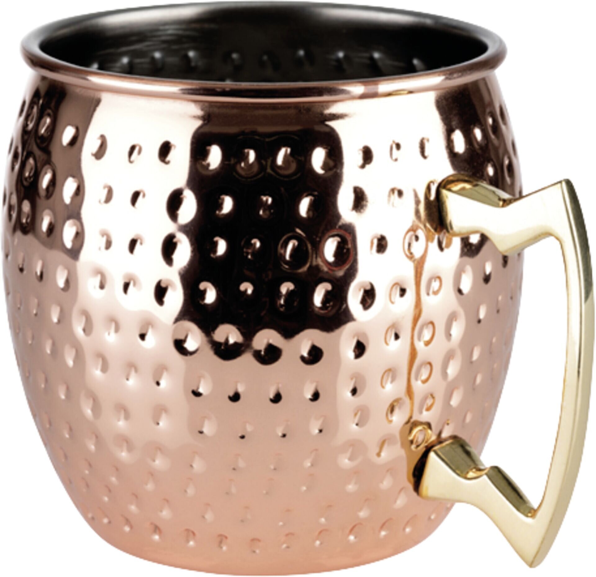 Becher "Moscow Mule" Kupferlook, glänzend, gehämmert, Ø 9,0 cm, H: 10,0 cm, 0,5 L