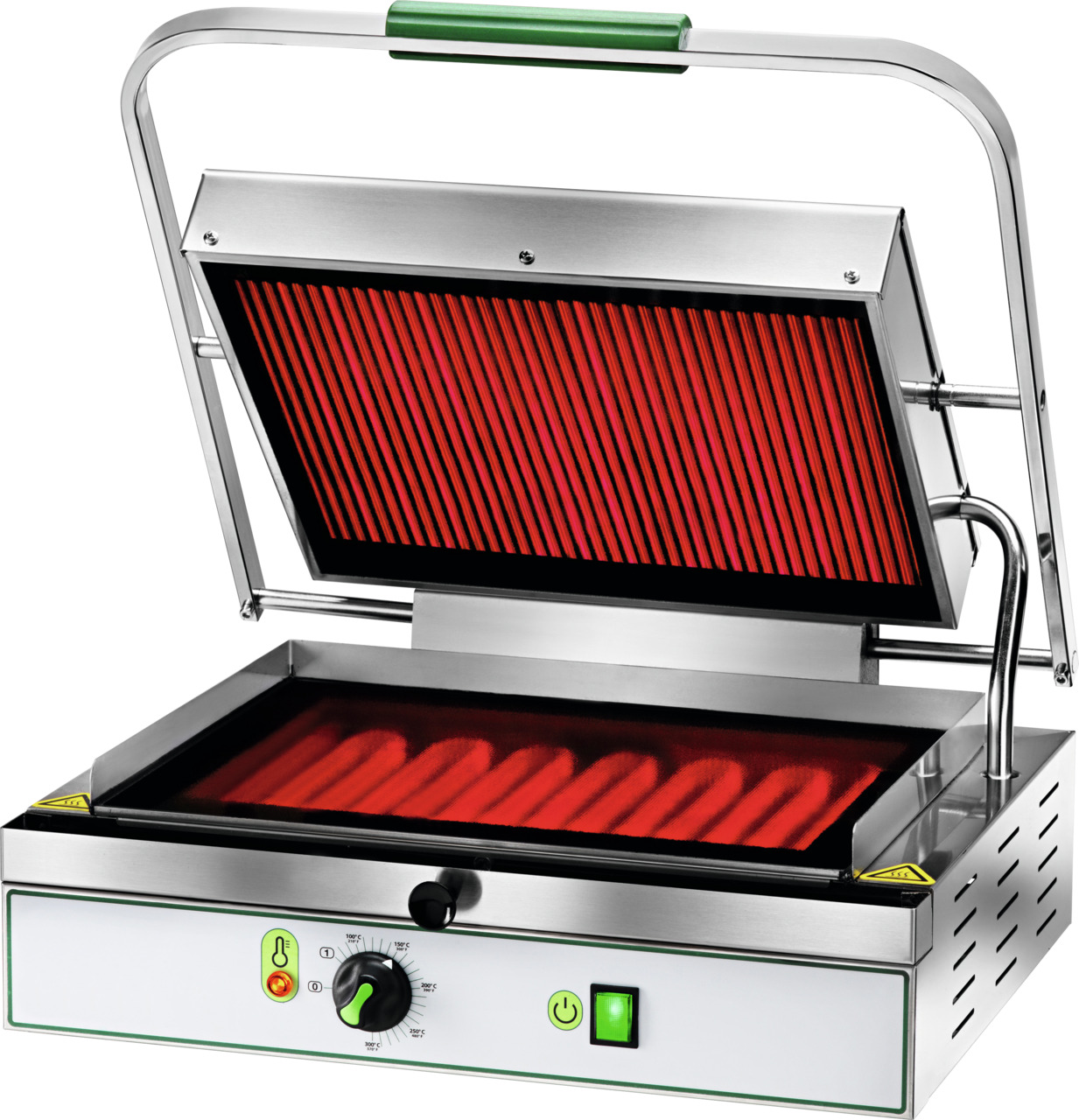 Glaskeramik-Kontaktgrill, oben gerillt + unten glatt